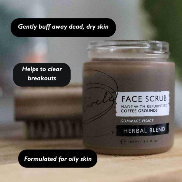 UpCircle Coffee Face Scrub – Herbal Blend (100ml) - Image 2