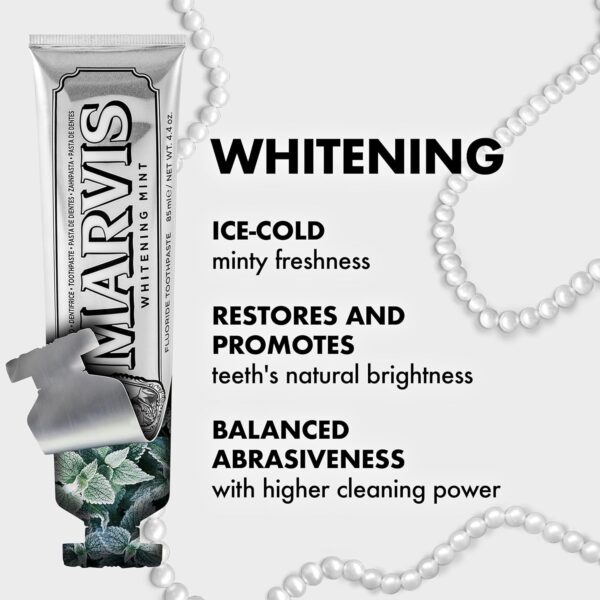Marvis Whitening Toothpaste, Mint, 85ml - Image 3