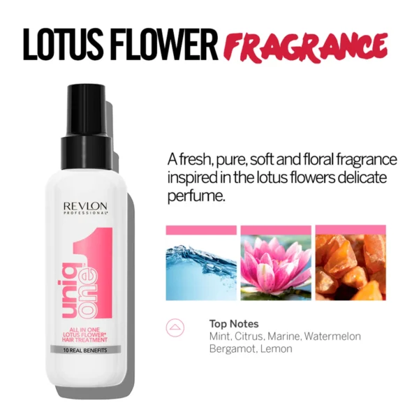 Revlon UniqOne™ Hair Treatment Lotus Flower Fragrance 150 ML - Image 5